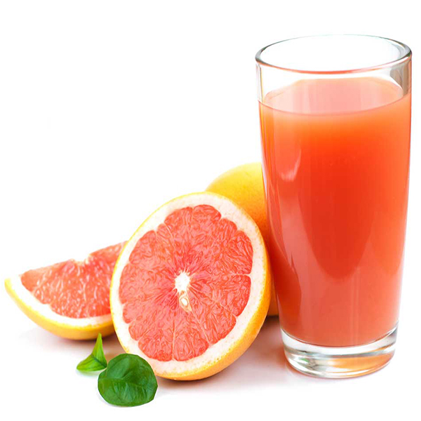 Grapefruit juice and ripe grapefruits Fresh grapefruit